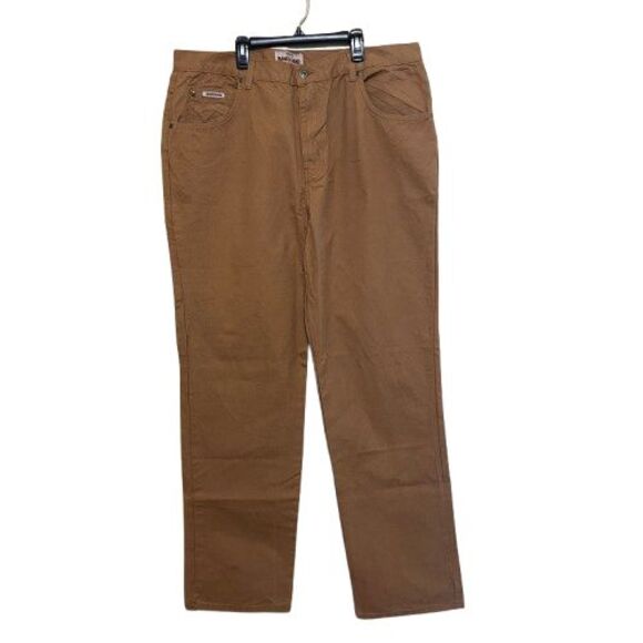 NWT Schaefer Outfitter Fenceline Canvas RanchHand Jeans 42x30 Brown Durable USA - Picture 1 of 8
